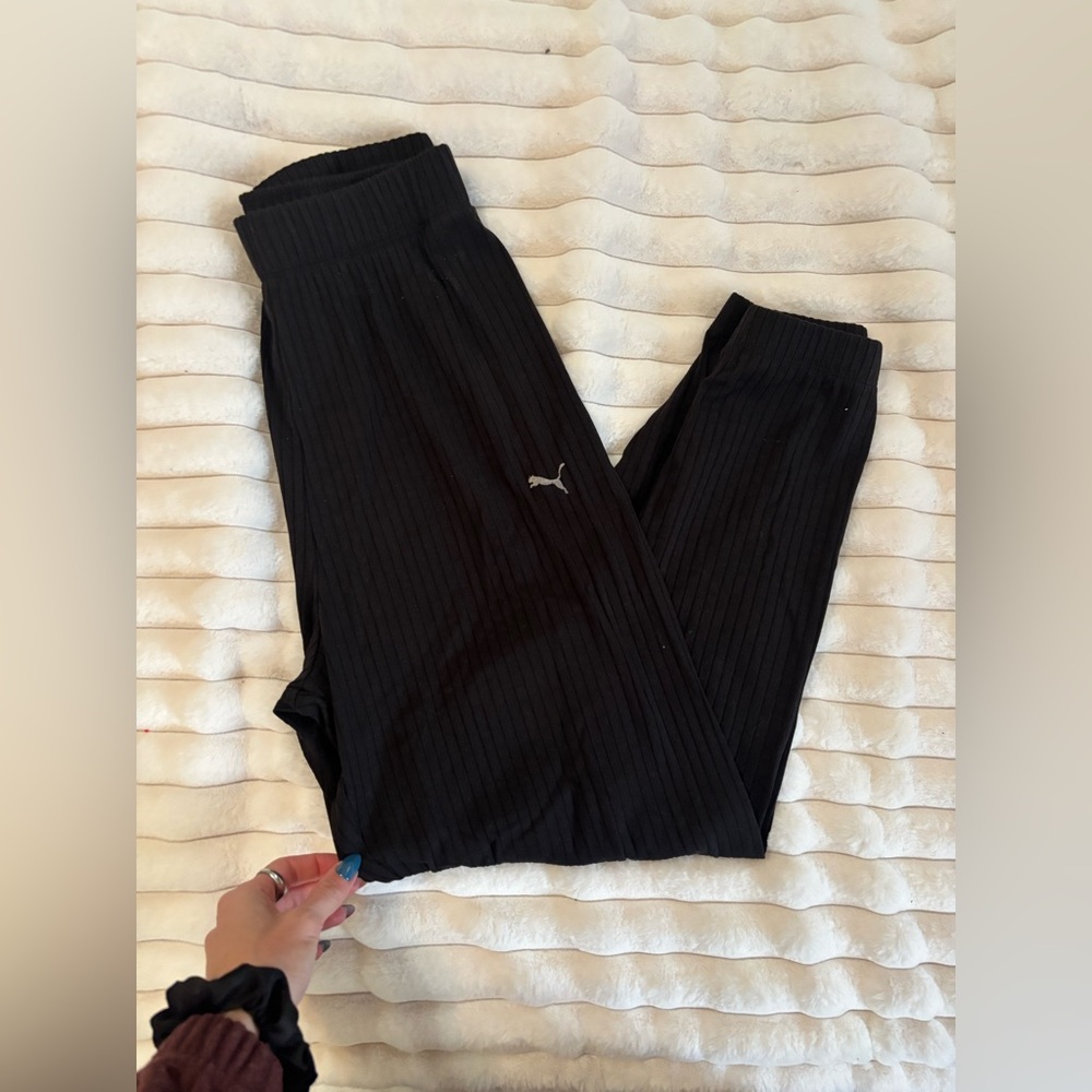 Puma high rise ribbed studio jogger